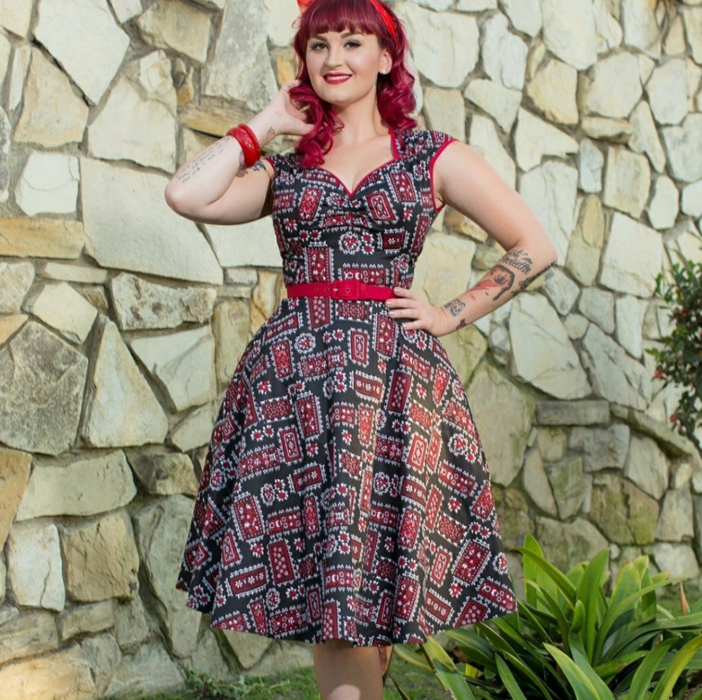 Pinup Girl Clothing Heidi Bandana Dress 3X